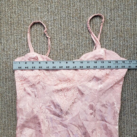 Vintage Victoria Secret Nightgown Beaded Gold Label Large Pink - Picture 11 of 14